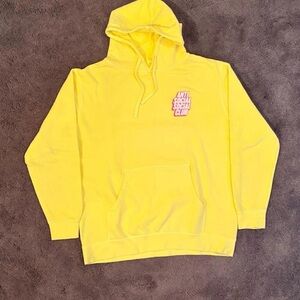 Anti Social Social Club Bright Yellow Hoodie with Small Chest Logo